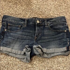 Express Dark Blue Jean Shorts